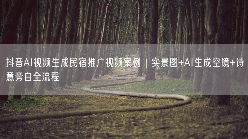 抖音AI视频生成民宿推广视频案例｜实景图+AI生成空镜+诗意旁白全流程