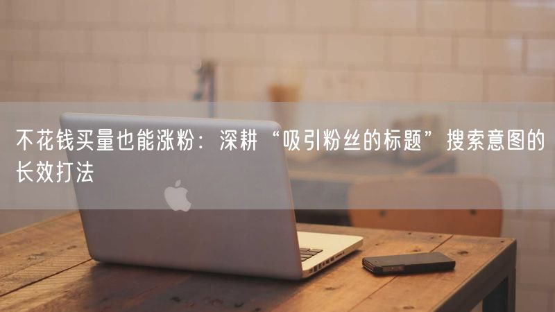 不花钱买量也能涨粉：深耕“吸引粉丝的标题”搜索意图的长效打法