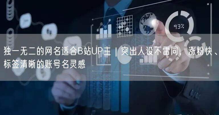 独一无二的网名适合B站UP主｜突出人设不雷同，涨粉快、标签清晰的账号名灵感