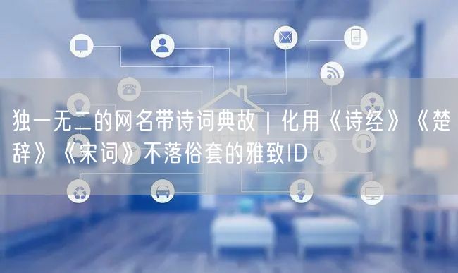 独一无二的网名带诗词典故｜化用《诗经》《楚辞》《宋词》不落俗套的雅致ID