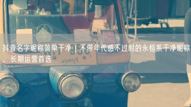 抖音名字昵称简单干净｜不带年代感不过时的永恒系干净昵称，长期运营首选