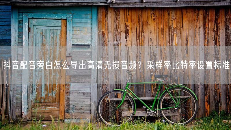 抖音配音旁白怎么导出高清无损音频？采样率比特率设置标准