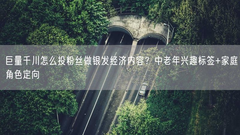 巨量千川怎么投粉丝做银发经济内容？中老年兴趣标签+家庭角色定向