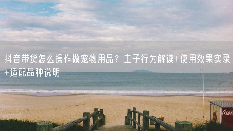 抖音带货怎么操作做宠物用品？主子行为解读+使用效果实录+适配品种说明