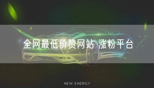 全网最低价赞网站 涨粉平台