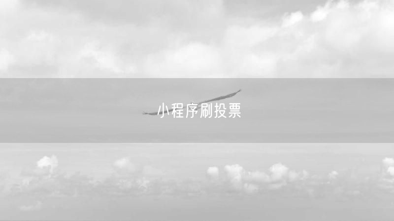 小程序刷投票