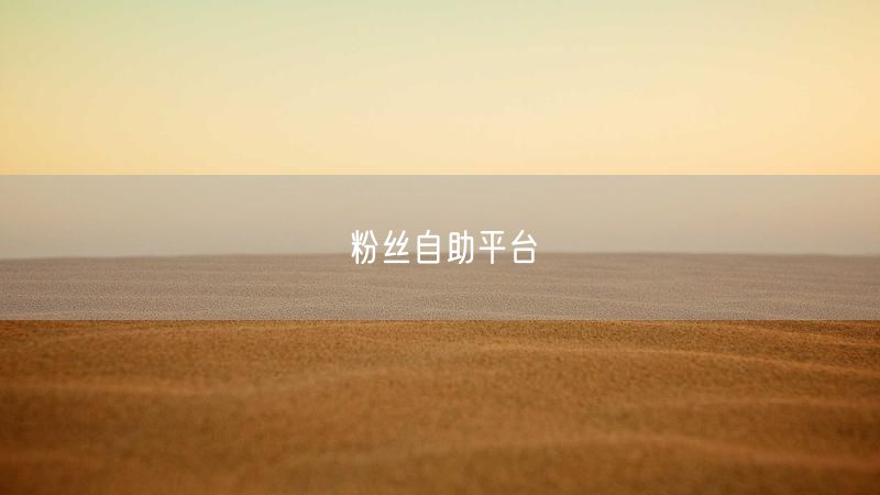 粉丝自助平台
