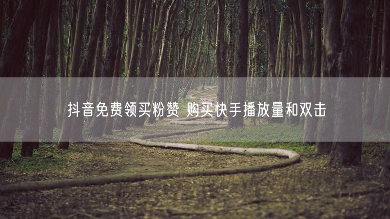 抖音免费领买粉赞 购买快手播放量和双击