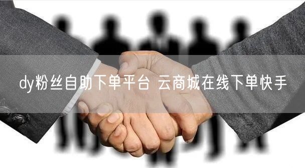 dy粉丝自助下单平台 云商城在线下单快手