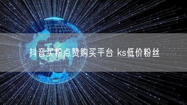 抖音买粉点赞购买平台 ks低价粉丝