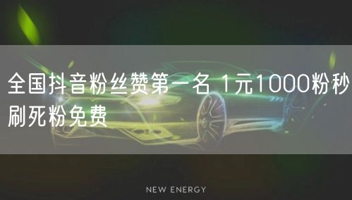 全国抖音粉丝赞第一名 1元1000粉秒刷死粉免费