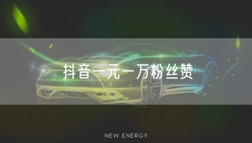 抖音一元一万粉丝赞