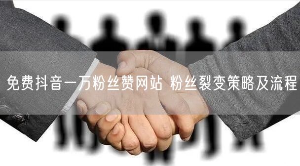 免费抖音一万粉丝赞网站 粉丝裂变策略及流程