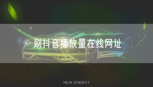 刷抖音播放量在线网址