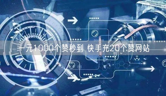 一元1000个赞秒到 快手充20个赞网站