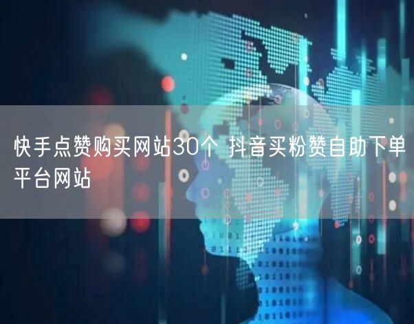 快手点赞购买网站30个 抖音买粉赞自助下单平台网站