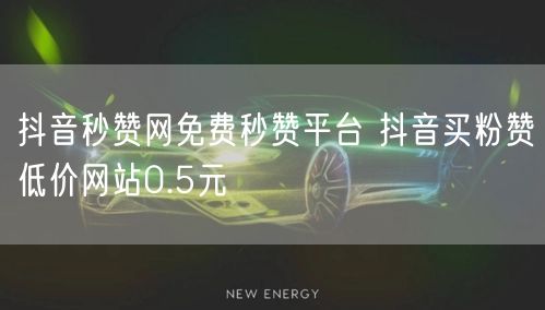 抖音秒赞网免费秒赞平台 抖音买粉赞低价网站0.5元