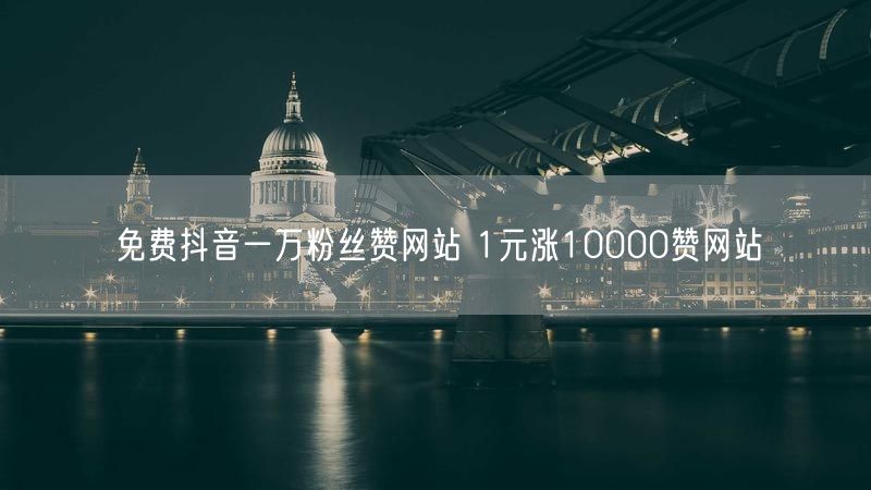 免费抖音一万粉丝赞网站 1元涨10000赞网站