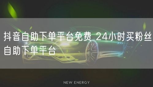 抖音自助下单平台免费 24小时买粉丝自助下单平台