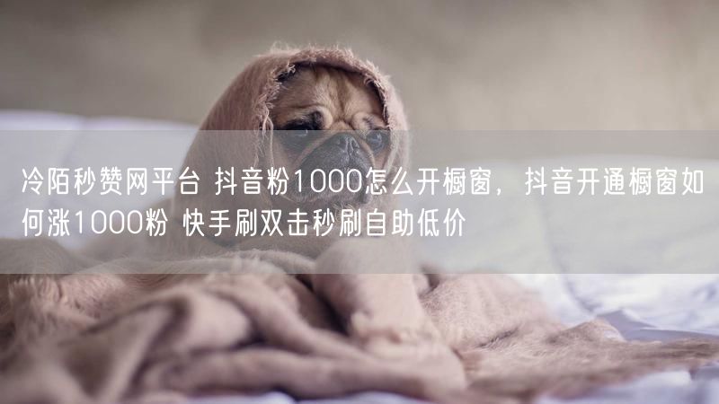 冷陌秒赞网平台 抖音粉1000怎么开橱窗，抖音开通橱窗如何涨1000粉 快手刷双击秒刷自助低价