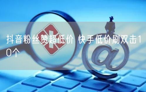 抖音粉丝赞超低价 快手低价刷双击10个
