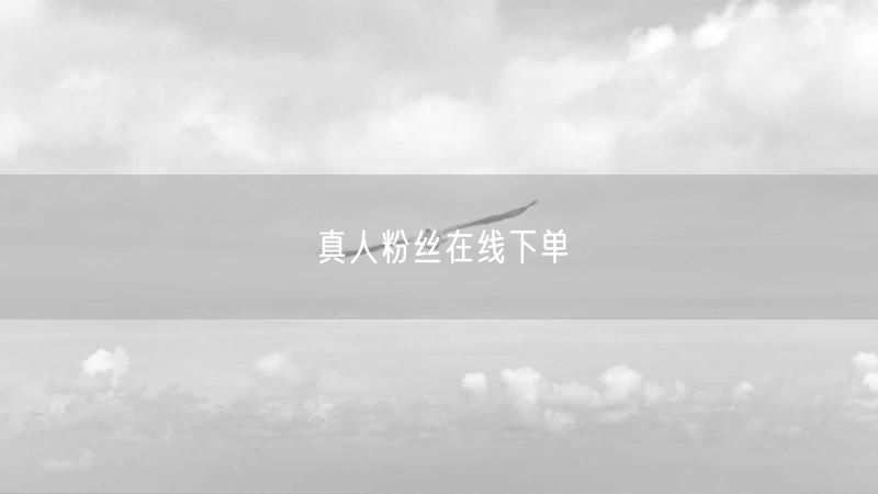真人粉丝在线下单
