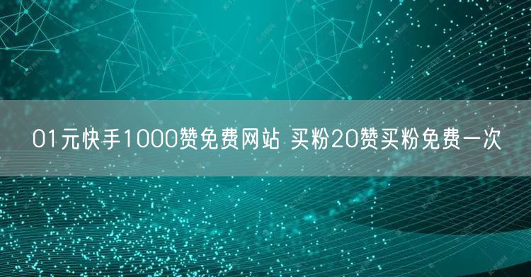 01元快手1000赞免费网站 买粉20赞买粉免费一次