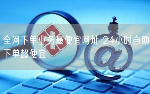 全网下单业务最便宜网址 24小时自助下单超便宜