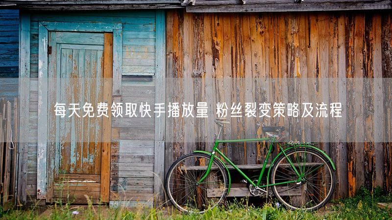 每天免费领取快手播放量 粉丝裂变策略及流程