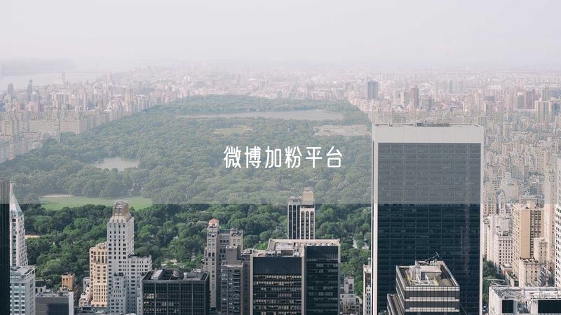 微博加粉平台