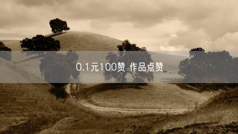 0.1元100赞 作品点赞