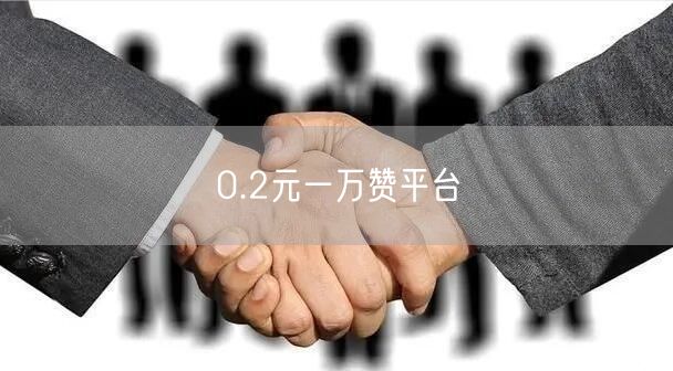 0.2元一万赞平台