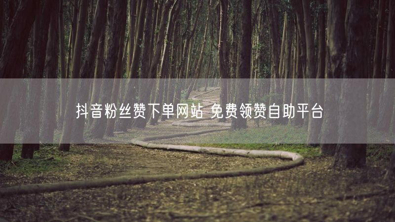 抖音粉丝赞下单网站 免费领赞自助平台