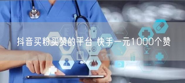 抖音买粉买赞的平台 快手一元1000个赞
