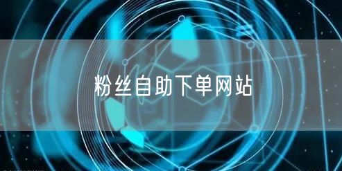粉丝自助下单网站