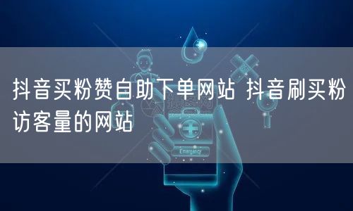 抖音买粉赞自助下单网站 抖音刷买粉访客量的网站