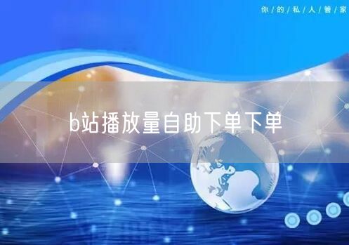 b站播放量自助下单下单