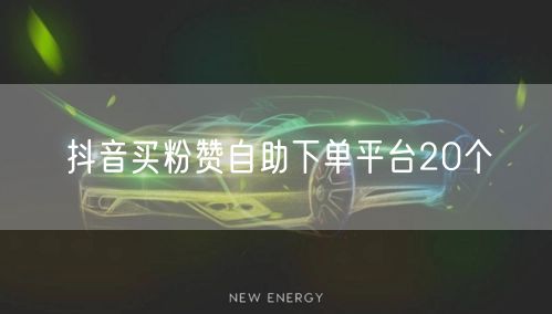 抖音买粉赞自助下单平台20个