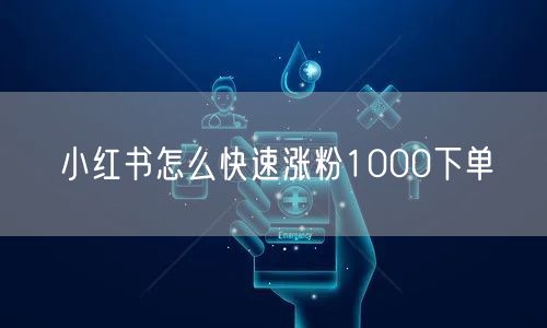 小红书怎么快速涨粉1000下单