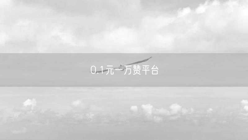 0.1元一万赞平台