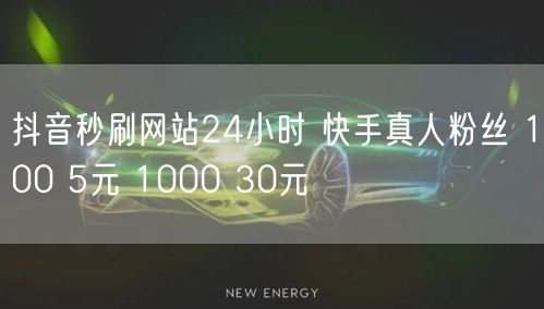 抖音秒刷网站24小时 快手真人粉丝 100 5元 1000 30元