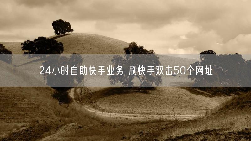 24小时自助快手业务 刷快手双击50个网址