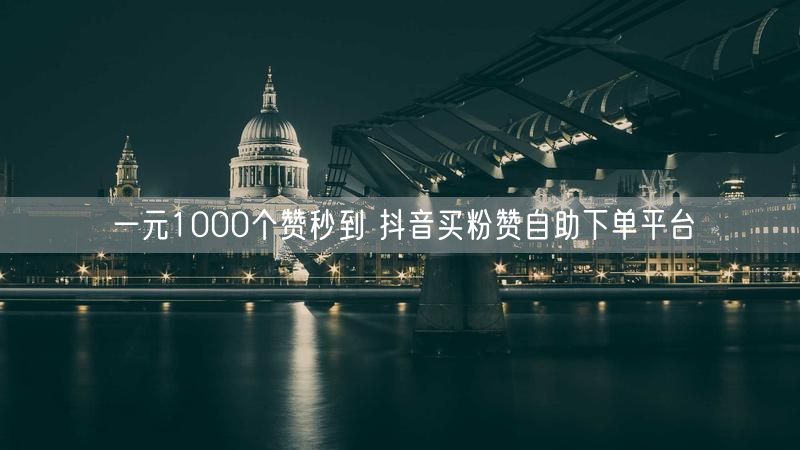 一元1000个赞秒到 抖音买粉赞自助下单平台