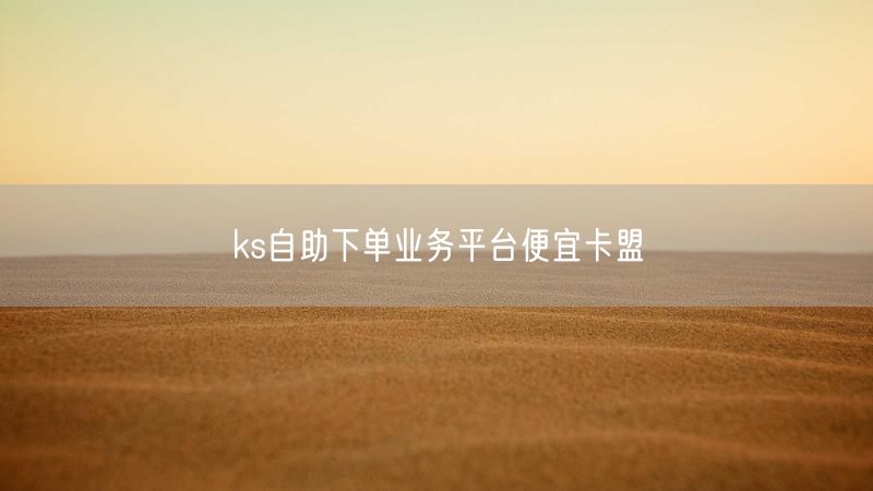 ks自助下单业务平台便宜卡盟