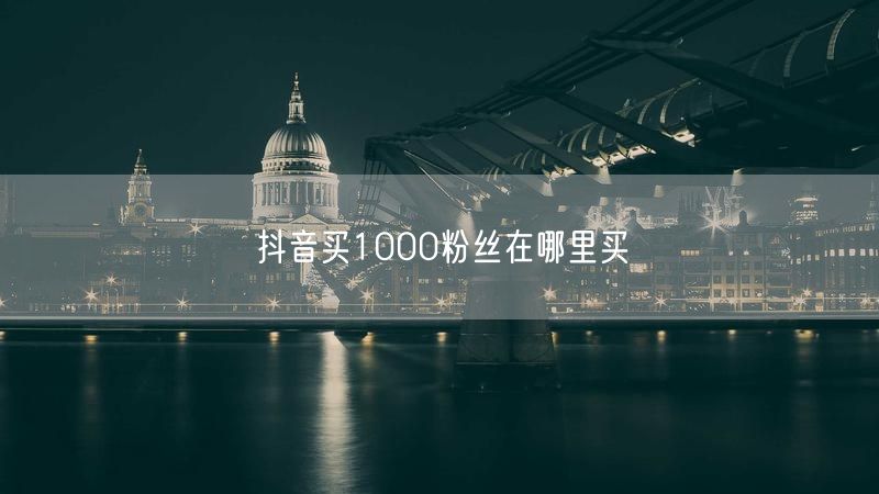 抖音买1000粉丝在哪里买