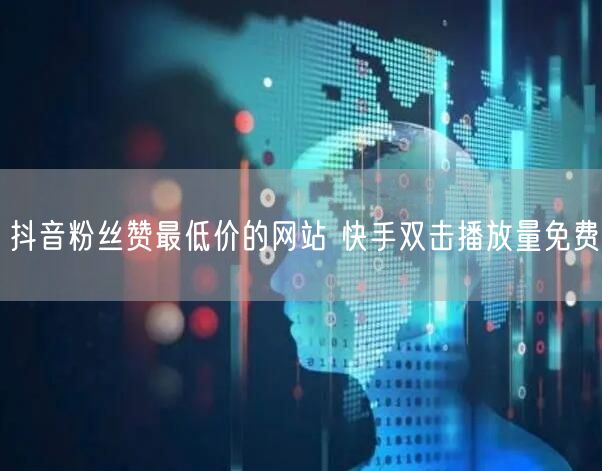 抖音粉丝赞最低价的网站 快手双击播放量免费