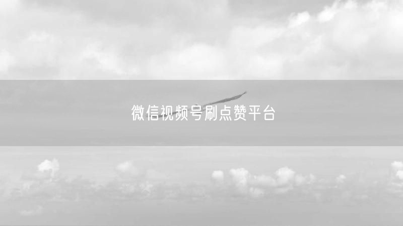 微信视频号刷点赞平台
