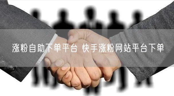 涨粉自助下单平台 快手涨粉网站平台下单