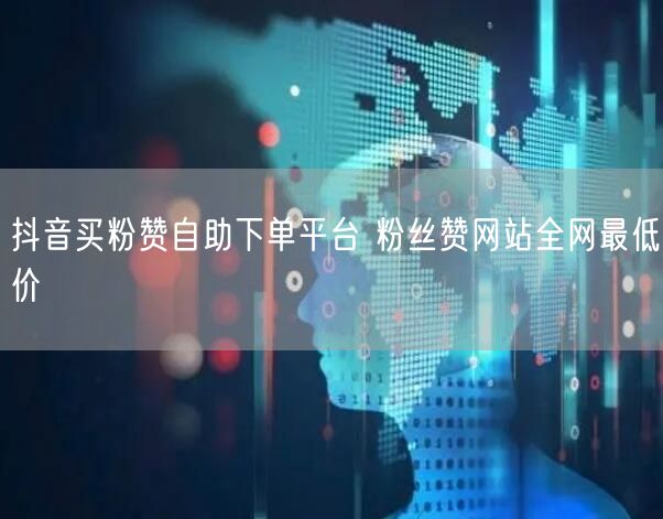 抖音买粉赞自助下单平台 粉丝赞网站全网最低价