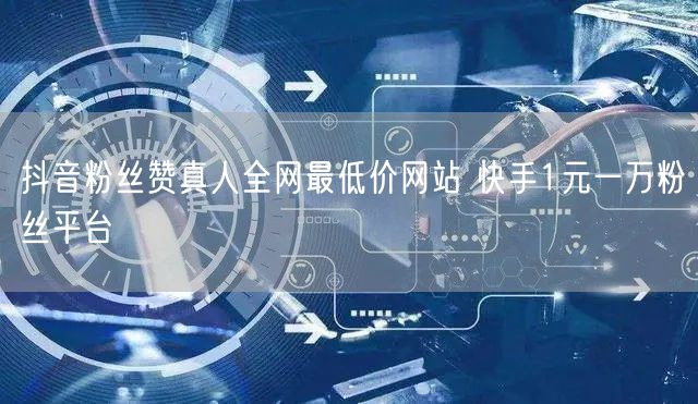 抖音粉丝赞真人全网最低价网站 快手1元一万粉丝平台